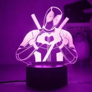 Marvel 3D LED Night Light Anime Style Superhero Lamp Table Light Kids Bedroom